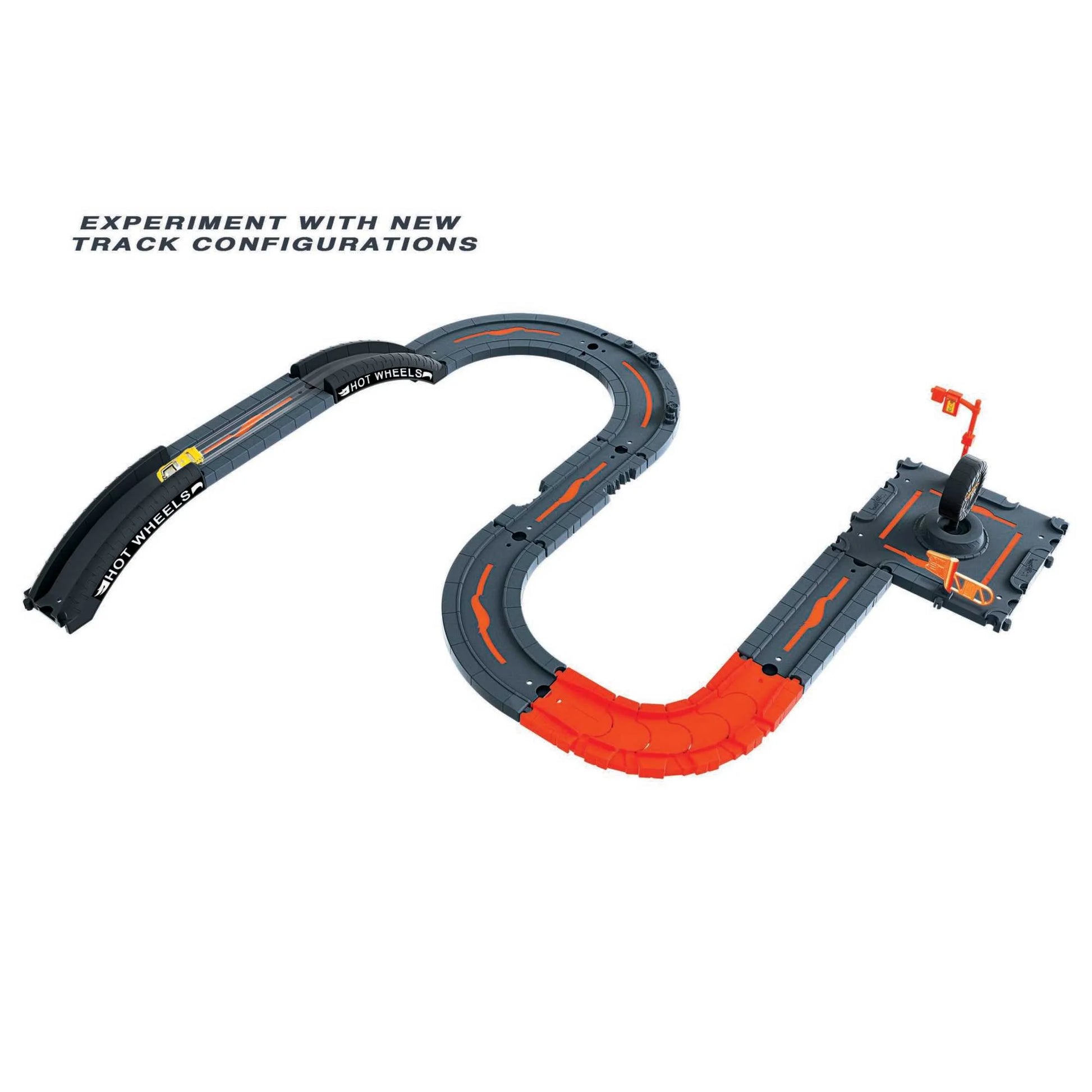 City Track Pack, Set of 10 Basic Track Pieces with 1:64 Scale Toy Car, 20.63 In